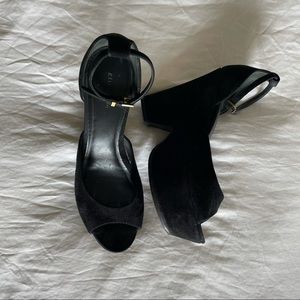 Celine Suede Wedge Heels